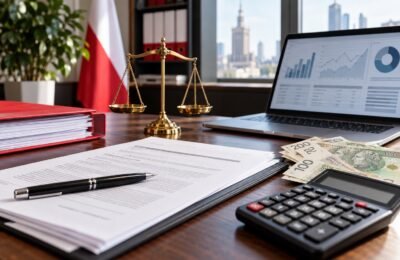 Документы по кредиту, калькулятор и польские злотые в офисе